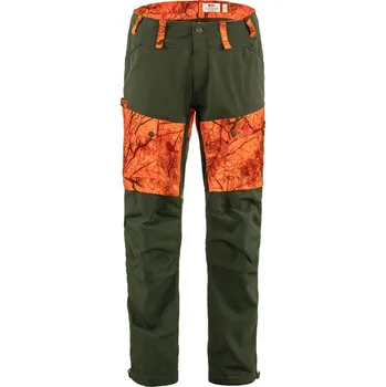 Pánské kalhoty lovecké kalhoty pánské FJÄLLRÄVEN Lappland Hybrid Trousers M Orange Multi Camo-Deep Forest - 48