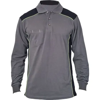 Pánské tričko James Ross Polokošile Bruxelles šedá/černá M