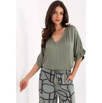 Dámská tunika Stylová khaki halenka s