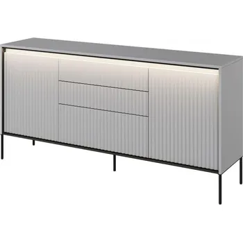 přebalovací pult a komoda Casarredo Komoda 2D3S s LED IPOLIS šedá/černá