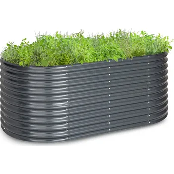 Vyvýšený záhon Blumfeldt Rondabox 200x100x80 cm Vyvýšený záhon Antracit (10035815)