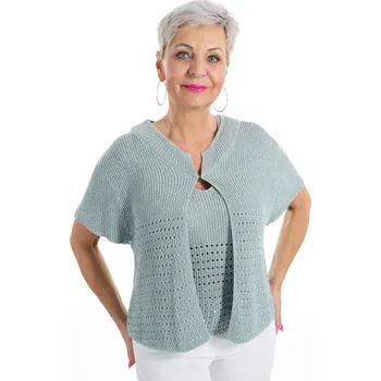 Dámský svetr BEAUMONT aria dámský kardigan šedý modrý