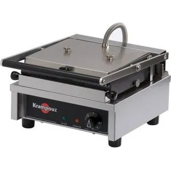Zahradní gril Krampouz Gril kontaktní na paniny Easyclean 2v1, malý, rýhovaný