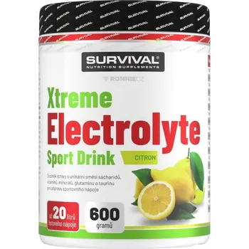 Iontový nápoj Survival Xtreme Electrolyte Sport Drink - 600 g, citron