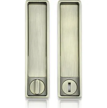 Dveřní kování Cobra mušle pro posuvné dveře WC set hranatý M101 (bronz)