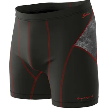 Pánské funkční trenýrky ADVENTURE černá Bamboo Ultra - Oranžová / XL