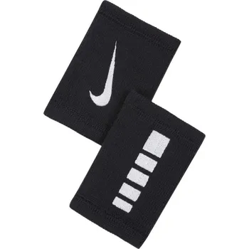 Sport Potítko NIKE Elite Doublewide Wristbands 2 PK Black Černá