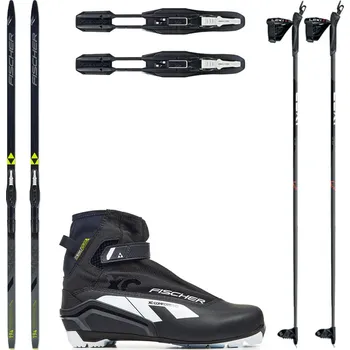 Běžecké lyžování FISCHER Twin Skin Sport EF + FISCHER XC Comfort Pro + LEKI XTA Track