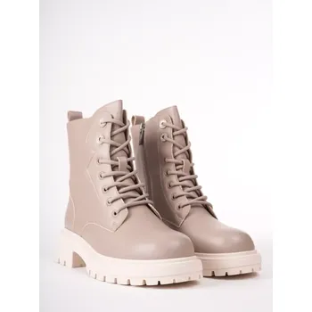 Dámská zimní obuv PASS dámské kotníkové boty béžové