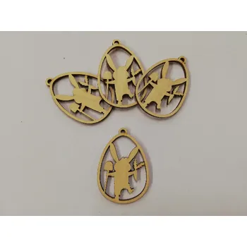 Vánoční dekorace Dřevěný výřez vajíčko ozdoba vel.2 č.39