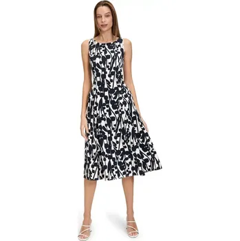 Dámské šaty VERA MONT dámské šaty bez rukávu modrobílé