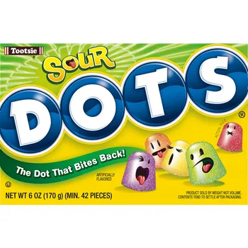 Bonbon Dots kyselé žvýkací bonbonky s ovocnou příchutí 170 g