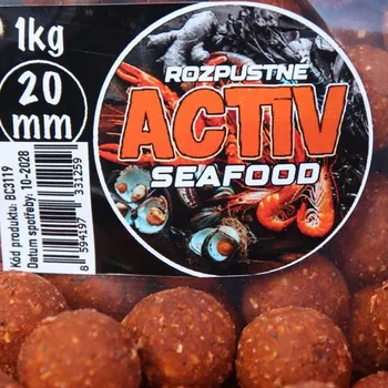 Návnadová surovina BLACK CARP - Boilies Activ 24 mm 5 kg Seafood