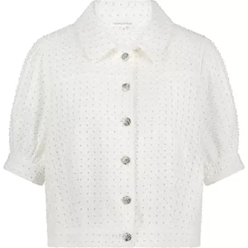 TRAMONTANA dámská bunda bílá s lurexem krátký rukáv