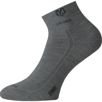 Pánské ponožky Lasting funkční ponožky ze směsy Bambusu a Merina BWB-800 šedé 25/26 S