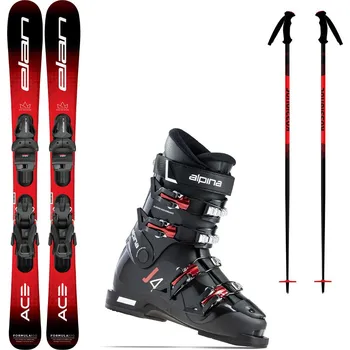 Sjezdové lyže Lyžařský set ELAN Formula Red Quick Shift EL 7.5 GW + lyžáky + hole
