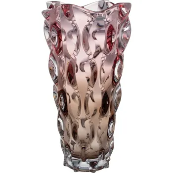 Váza Křišťálová váza Bohemia Treasury, SAMBA - gradient smoke pink, 30,5 cm