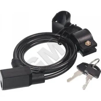 Zámek na kolo cyklistika - zámek lankový - s držákem - 1000 x 6 mm