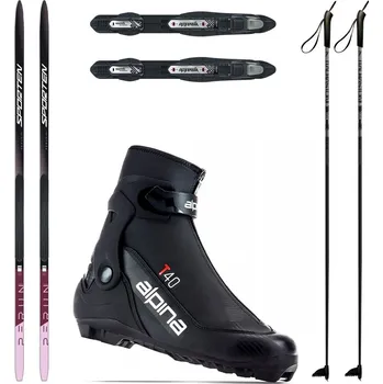 Běžky SPORTEN Perun Pro SKIN W NIS se stoupacím pásem + vázání + boty Alpina T40 + hole