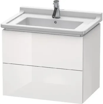 Koupelnový nábytek Duravit L-Cube - Umyvadlová skříňka 56x67x47 cm, 2 zásuvky, lesklá bílá LC626402222