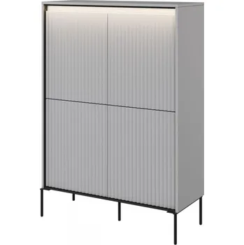 přebalovací pult a komoda Casarredo Komoda 4D s LED IPOLIS šedá/černá