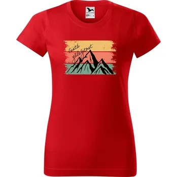 Dámské tričko DOBRÝ TRIKO Dámské tričko s potiskem Čistá záležitost pruhy Barva: Červená, Velikost: S