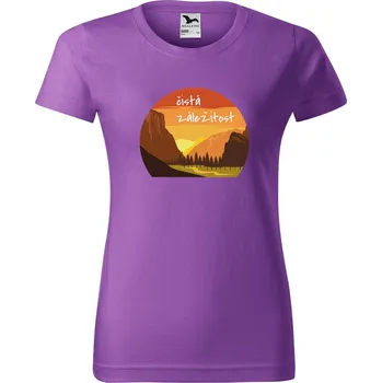DOBRÝ TRIKO Dámské tričko s potiskem Čistá záležitost Barva: Fialová, Velikost: L