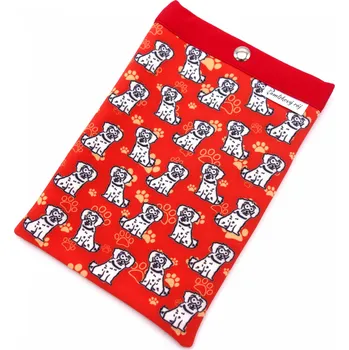 Obal na doklad Pamlskový Ráj Obal na očkovací průkaz psa – maltézský psík Barva: červená