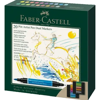 Kancelářské potřeby Faber-Castell "dual marker" Felt Tip Pens, sada 20 ks - 162020