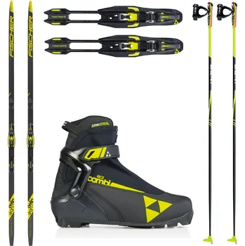 Běžky Běžkový set FISCHER Twin Skin Superior Medium se stoupacím pásem + obuv Fischer RC3 + hole