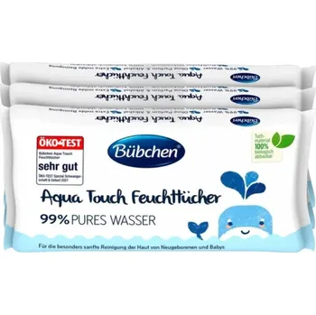 Dětský vlhčený ubrousek Bübchen Aqua Touch vlhké ubrousky 3×48 ks