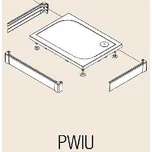 RONAL Marblemate - Hliníkový přední panel pro čtvercovou vaničku, U-panel, 3 strany, 800 x 800 mm - vanička bílá PWIU80808004