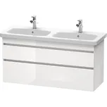 Duravit DuraStyle - Umyvadlová skříňka 61x123x45 cm, 2 zásuvky, lesklá bílá DS649802222
