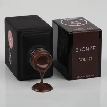 Umělé nehty Laif Gel lak hnědý SOL - 121 Bronze 10 ml