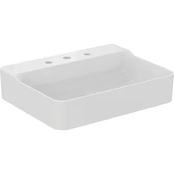 Umyvadlo Ideal Standard Conca Ceram - Umyvadlo 60x45 cm, bez přepadu, 3 otvory pro baterii, bílá T379101