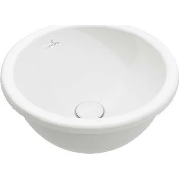 Umyvadlo Villeroy & Boch Loop&Friends - Umyvadlo zápustné, průměr 39 cm, bez přepadu, CeramicPlus, alpská bílá 4A5901R1