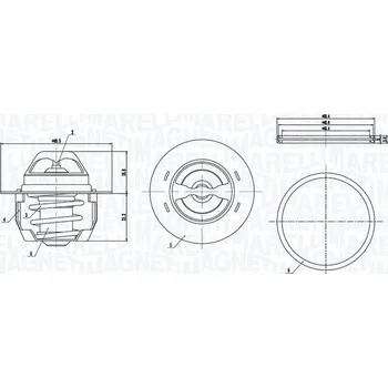 Automobilové těsnění Termostat, chladivo MAGNETI MARELLI 352317005140