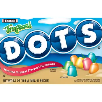 Bonbon Tootsie Dots gumové bonbonky s příchutí tropického ovoce 184 g