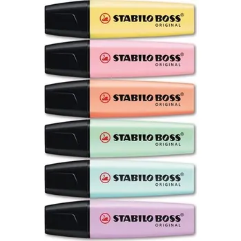 Zvýrazňovač Zvýrazňovač STABILO BOSS ORIGINAL - sada 6 pastelových barev