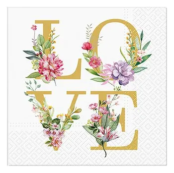 Papírový ubrousek Papírové ubrousky LOVE POWER 20 ks