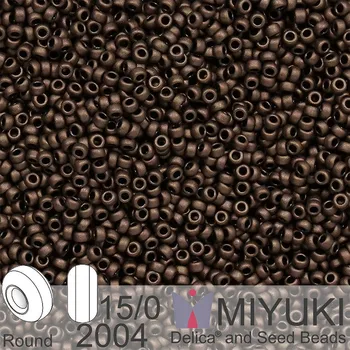 Korálek Korálky Miyuki Round 15/0. Barva 2004 Matte Met Dk Olive . Balení 5g
