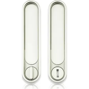 Dveřní kování Cobra mušle pro posuvné dveře WC set oválný M101 (nikl)