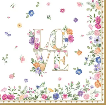 Papírový ubrousek Easy Life, Itálie Easy Life - Papírové ubrousky Mon Amour 20 ks - 33 x 33 cm