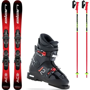 Sjezdové lyže Lyžařský set ELAN Formule Red Quick Shift + EL 4.5 GW + lyžáky + hole
