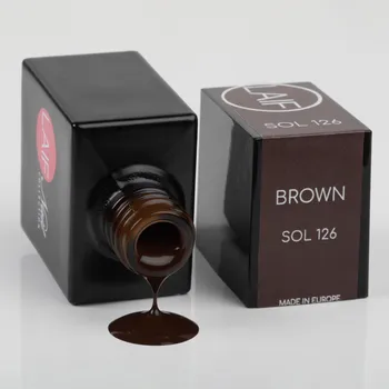 Umělé nehty Laif Gel lak hnědý SOL - 126 Brown 10 ml