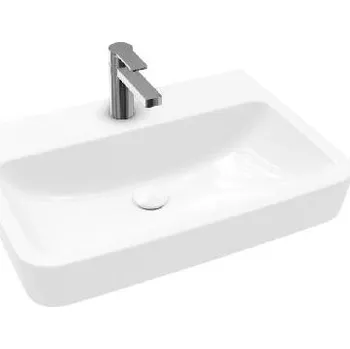 Umyvadlo Villeroy & Boch O.novo - Umyvadlo 65x46 cm, bez přepadu, otvor pro baterii, AntiBac, CeramicPlus, alpská bílá 4A4166T2
