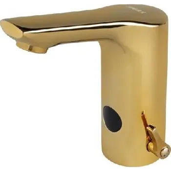 Vodovodní baterie Sanela Senzorové baterie - Elektronická umyvadlová baterie, síťové napájení, zlatá SLU 76G