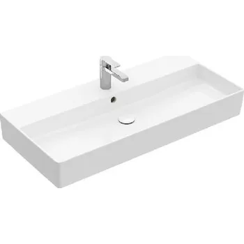 Umyvadlo Villeroy & Boch Memento 2.0 - Umyvadlo nábytkové 100x47 cm, s přepadem, otvor pro baterii, CeramicPlus, alpská bílá 4A221GR1