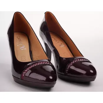 Dámské lodičky Caprice dámské lodičky vínové 38 16903