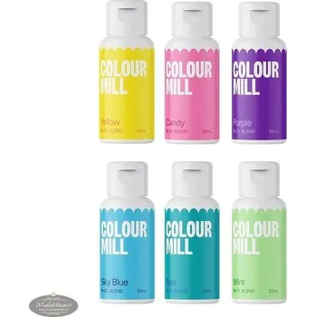 Potravinářské barvivo Colour Mill Sada barev do čokolády - Mill Oil Blend Pool Party 6 ks